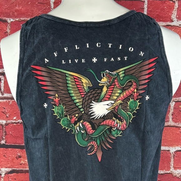 Affliction Black Label Men's Eagle Graphic Tank Top - Multiple Sizes- Black -NWT - Picture 7 of 10